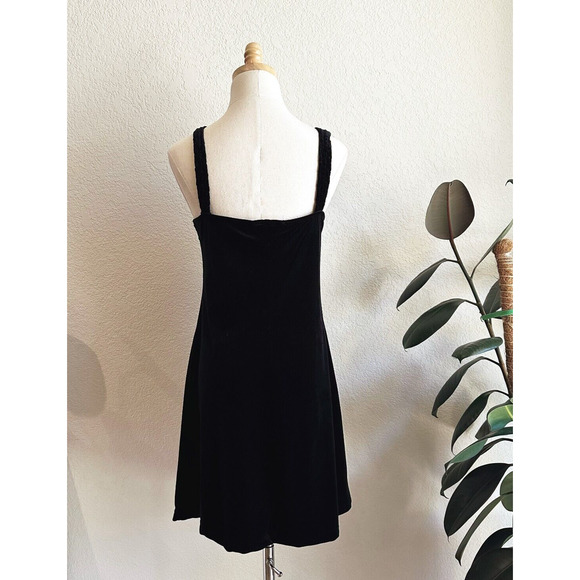 VTG 90s Charlotte Russe Mini Velvet Babydoll Dress Large Whimsygoth Grunge Y2K - Picture 5 of 9